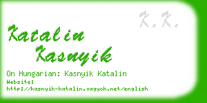 katalin kasnyik business card